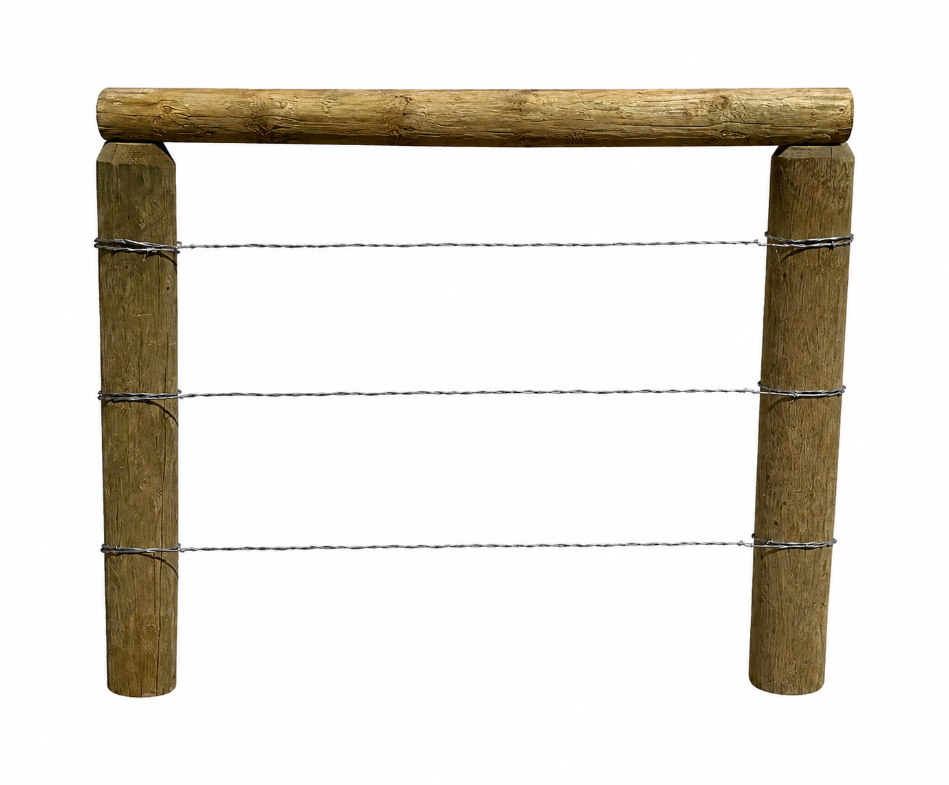 Barbed wire fence