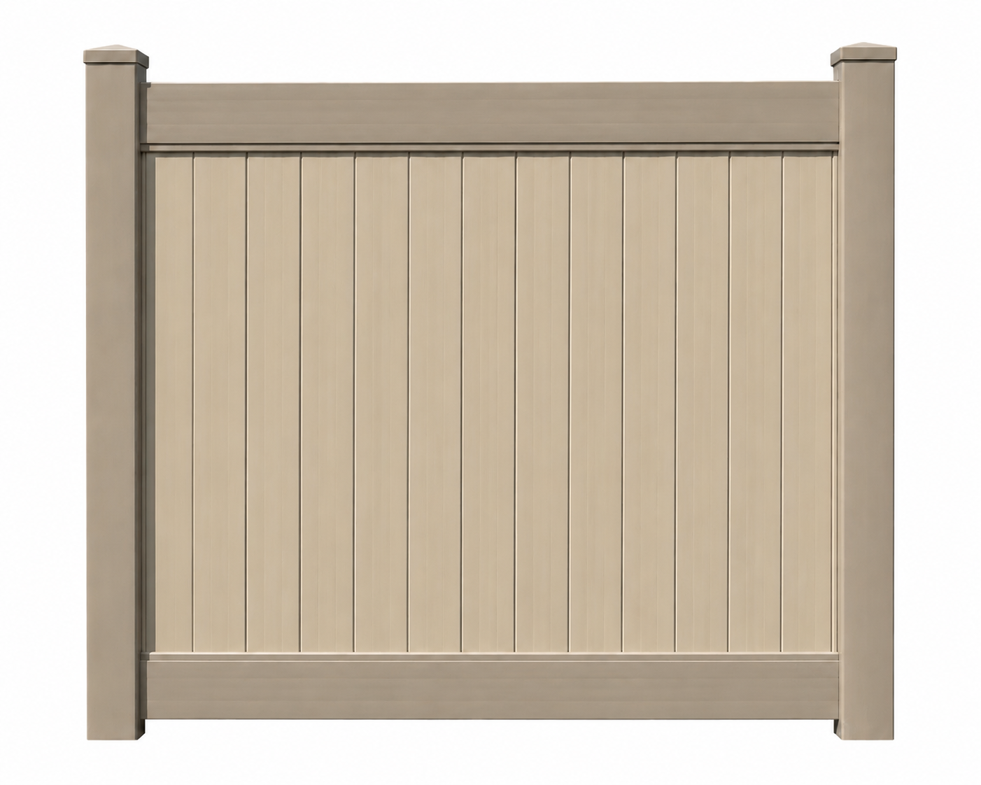 Two-tone vinyl privacy fence